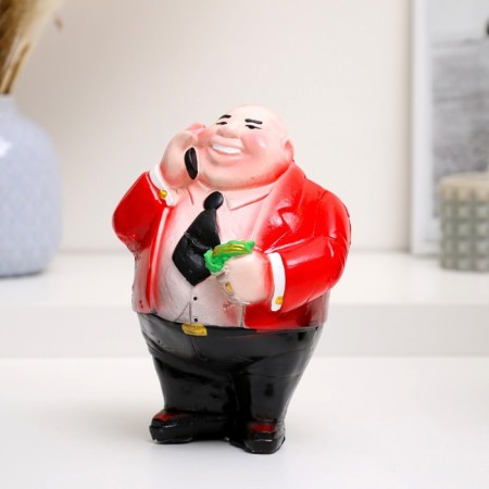Piggy bank "New Russian" raspberry, 13x14x18cm-1