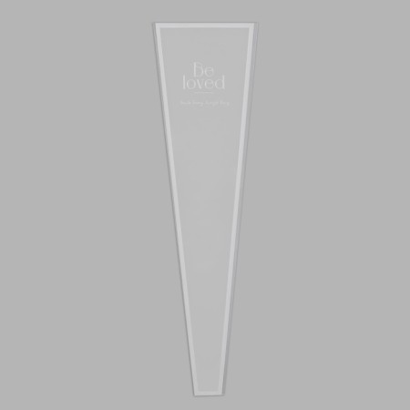 Packet stoop for flowers, "love", 12.5+4x45 cm, white