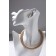 Set 2 objects: earrings, necklace with pearls "Giselle" dense thread, white-golden color, 35 cm