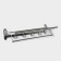 Foal shelf with towels holder, 4 hooks, 58 × 25 × 13 cm, chromium color