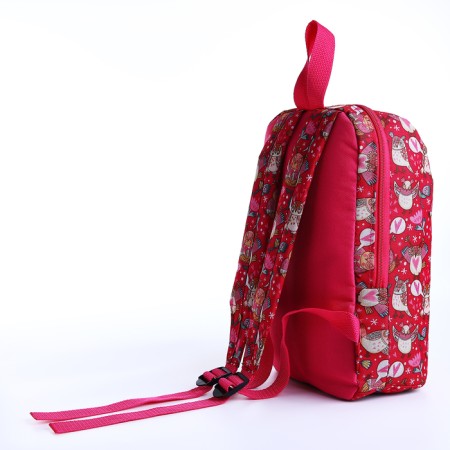 Baby backpack on lightning, 2 outer pockets, pink color-1
