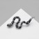 Brooch "Snake" in motion, colored in black silver