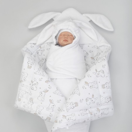 Set for discharge Demi-season Kinderlitto "Rabbit", 5 items, height 50-56 cm, white color-4