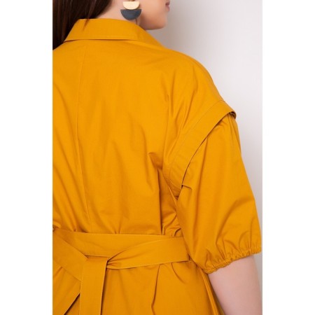 Dress shirt female Prima Linea, size 58, orange color-5