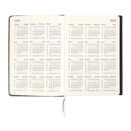 Dated diary 2024 A5 176 sheets, Devente.tudor, solid cover of artificial leather, lies, cream block 70 g/m2, black-12