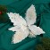 Decor "Winter flower" mesh beads, 24x15 cm, white
