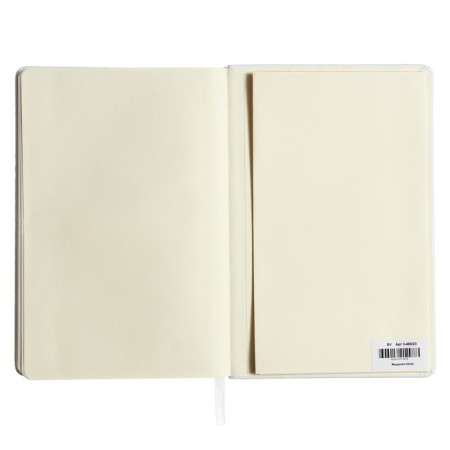 Diary of Leduced A5, 160 sheets MEGAPOLIS VELVET, solid cover, artificial leather, lies, on an elastic band, tinted block 70 g/m2, white-15