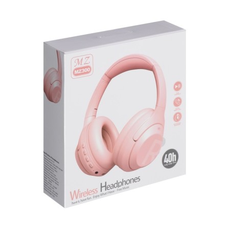 Headphones MZ300, wireless, full -size, microphone, BT 5.3, 400 mAh, pink-8