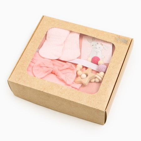 Gift set of crumb I "Love is you", diaper 100x130 cm and accessories-8