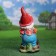 Garden figure "Dwarf with a hedgehog Small" 18x15x38cm