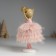 Polystone souvenir "Ballerina in the fur pink pack" 11x10x19.5 cm