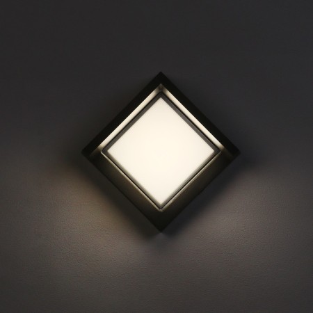 Facade lamp “City”, FSD-036, 10 W, 4000K, square, IP65, 220 V, plastic, black