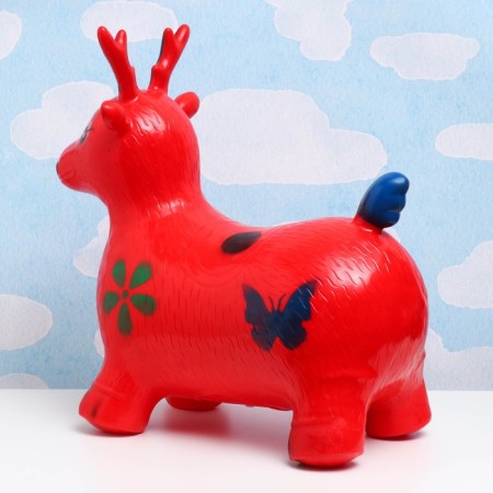 Toy - Children's "Deer" rubber inflatable, 50x27cm, red-1
