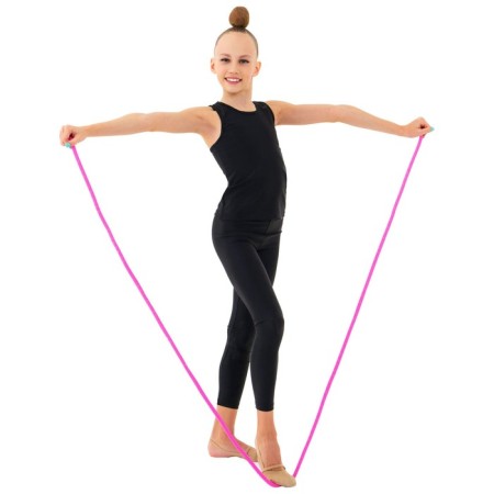 Lacking for rhythmic gymnastics weighted Grace Dance, 2.5 m, pink color-4