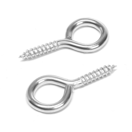 Screw-ring, tundra, white zinc, 4x40 mm, 10 pcs