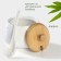 Porcelain sugar tower with a spoon on the Bellatenero bamboo stand, 350 ml, white color