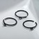 Piercing in the nose “Ring and rhinestones”, D = 8 mm, set 20 pcs., White in ferrous metal