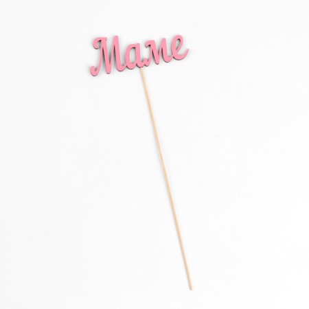 Topper "Mom" pink 13x5 cm-2