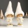 Polystone souvenir "Baby in a white outfit with a snowflake, with a gift/bell" MIX 7x6x18 cm 94988