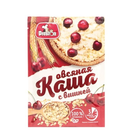 Oatmeal porridge with cherry Preston, quick preparation, 37 g-2