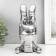 Souvenir ceramic stand for the glass "Cosmonaut - gravity" silver 16x11x19.5 cm