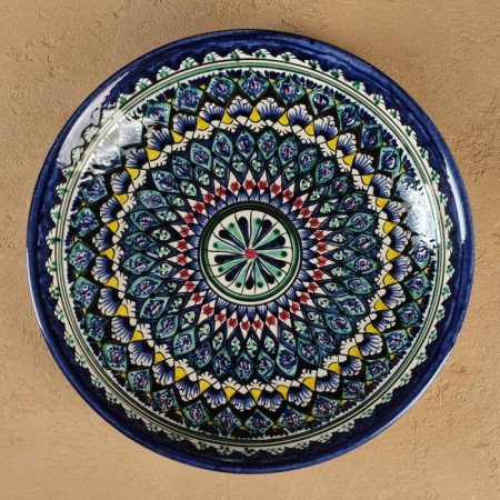 Largan Rishtan ceramics "Patterns", 25 cm, blue-1