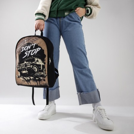 School backpack "SUV", 27x14x38, lightning department, black-8