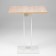 The table dining on one leg Sandro, 650x650x780, white/oak craft gold