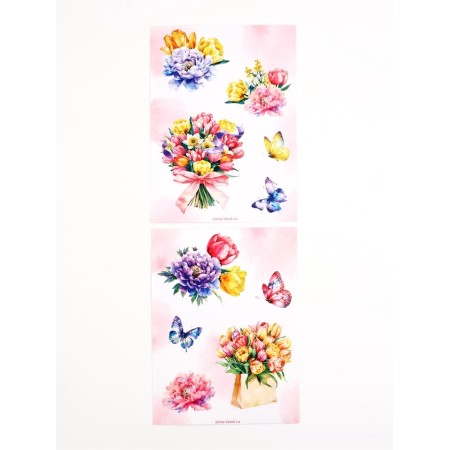 Set of Notepad A6, 32 sheets, stickers, magnetic bookmarks "March 8! You are beautiful!"-5