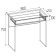 Computer table with a box, 800 × 450 × 750 mm, white color / atelier light