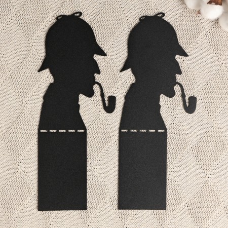 Holder-stand for books "Detective" set 2pcs, 15x10x10cm, black-3