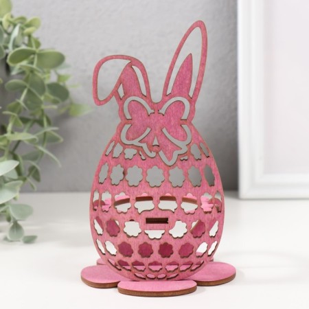 Standing for the egg "Bunny" 8.5x8.5x14.5 cm (set 4 parts) bright lilac-4