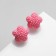 Earrings plastic "Caramel" star, pink color