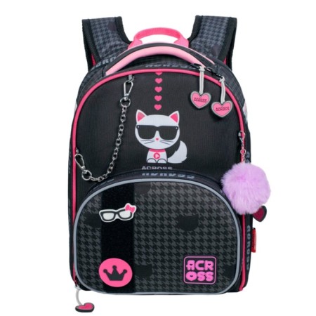 School backpack by Ergon. Spray Across 194 37*28*12 Virgo + Pen, Back Cher/Rose 24-194-13
