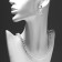 Set 3 objects: earrings, beads, bracelet "Classic", white color, 45 cm