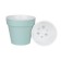 Plastic pot with the “Proteus” tab, mint color