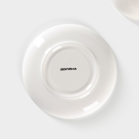 Tea steam porcelain share "Lavender", 2 items: a cup 250 ml, a saucer d = 15 cm, white color-4