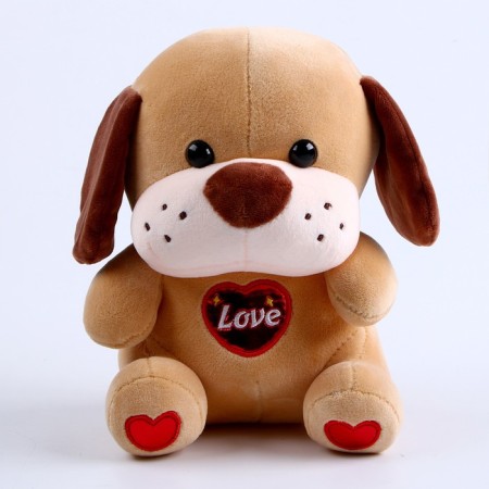 Soft toy "Dog", size 22 cm, redhead color-3