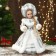 Snow Maiden "In a white fur coat and kokoshnik" 17x35 cm, mix