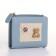 Women's wallet on the button, blue color