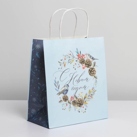 Package Gift Crafts "Frosty Morning", 22 x 25 x 12 cm, New Year-1