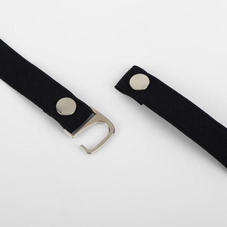 Shoe strap, textile, 43 ± 0.5 cm, 15 mm, 2 pcs, black color-3
