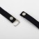 Shoe strap, textile, 43 ± 0.5 cm, 15 mm, 2 pcs, black color