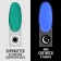 Gel nail polish, Glow in the Dark, 3-phase, 8ml, LED/UV, luminescent, mint-turquoise color (20)