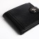 Male purse for magnet, department for bills, for maps, for coins, black color