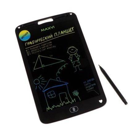 Graphic tablet for drawing and notes LCD Maxvi MGT-02C, 10.5 ”, Color display, black