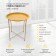 Folding metal table-stalk 2 in 1, 470 × 470 × 505 mm, the color of the gold