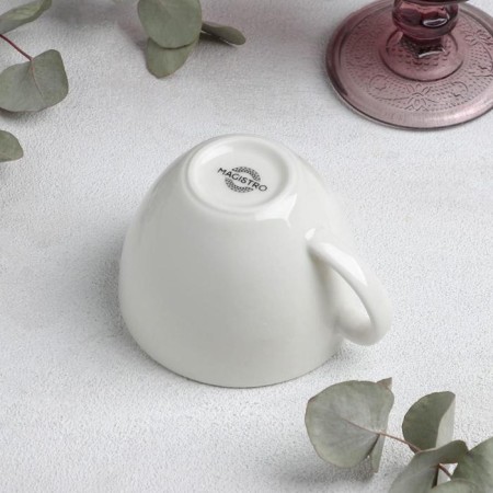 Porcelain cup Magistro "Siam", 250 ml, color gray color-2