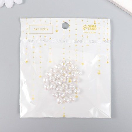 Beads for creativity Plastic "Buser Pearls of irregular shape" set of 30 pcs 0.6x0.6x0.6 cm-2