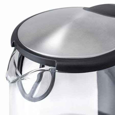 Electric kettle KitFort KT-619, glass, 1.7 l, 2200 watts, auto shutdown, silver-1